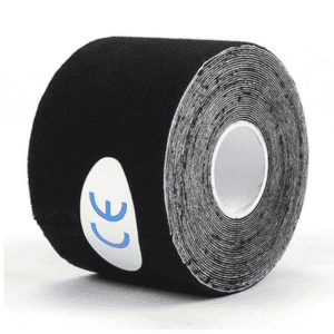 Professional Kinesiology Tape - Black, 1 inch / 2.5 cm