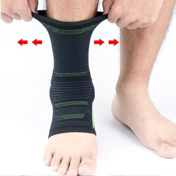 heel and ankle support brace with straps and sprain protection