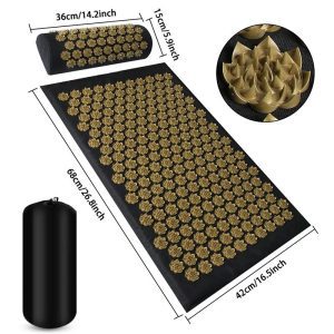 acupressure mat bundle with pillow gold