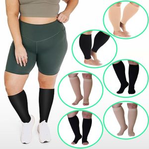 plus size compression socks calf sleeves open toe closed toe