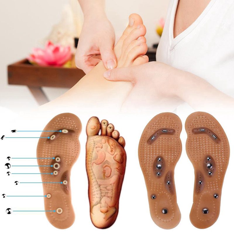 magnetic massage insoles weight loss slimming foot massage pain relief