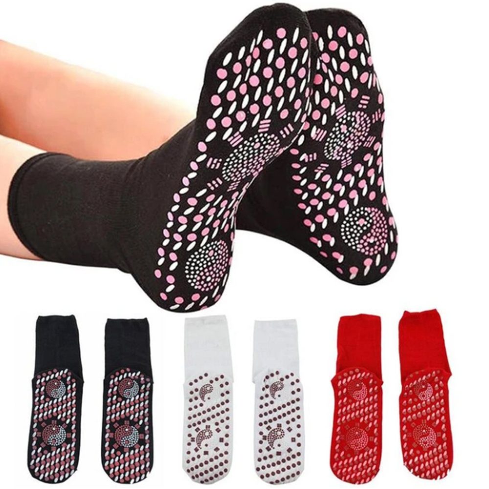 tourmaline therapy socks self heating magnetic pain relief plantar fasciitis heel spur blood circulation faster healing