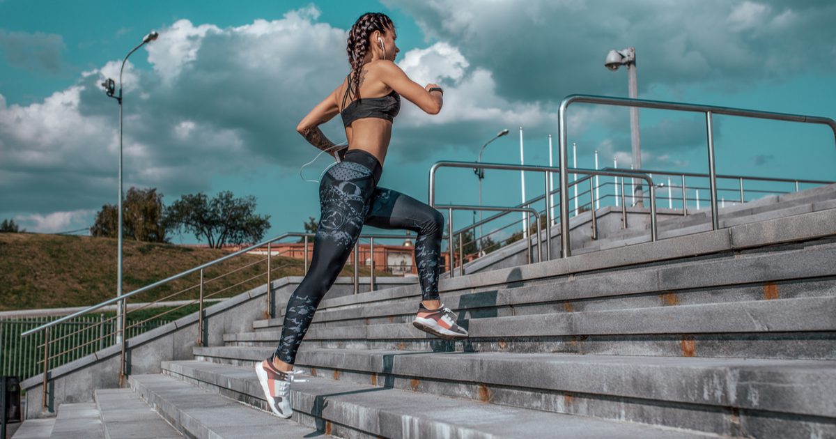girl running steps