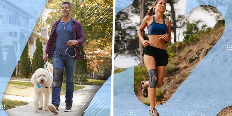 twin double hinged knee brace use case run walk