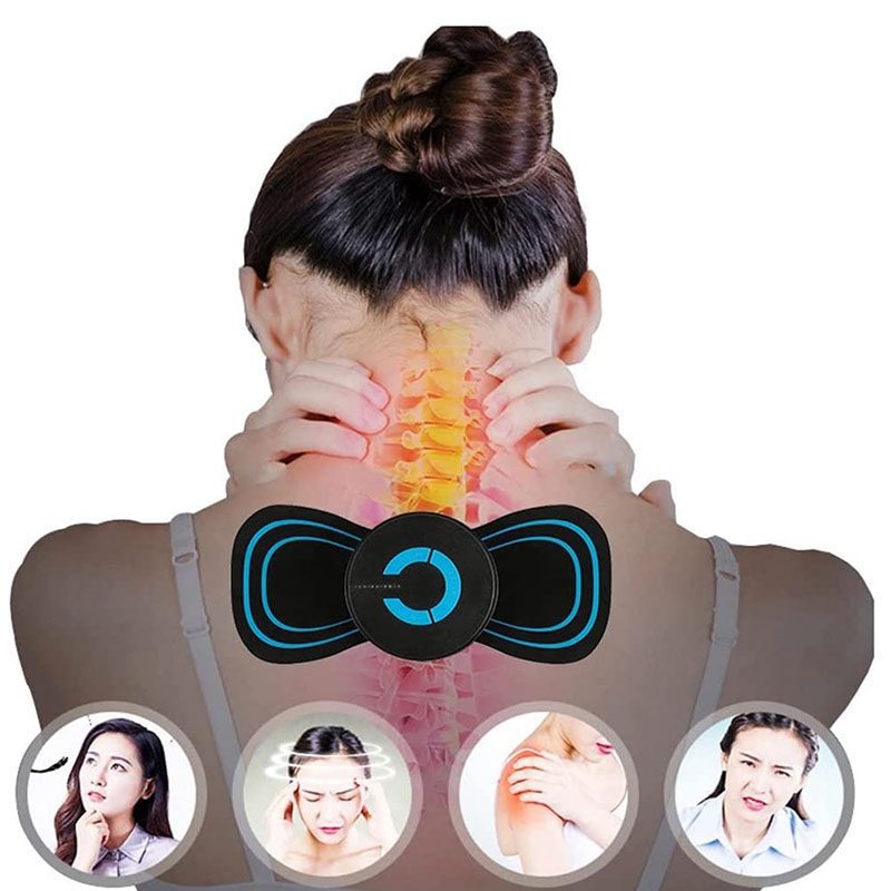 mini massager ems massager usb charging back neck shoulder leg calf foot pain relax muscles