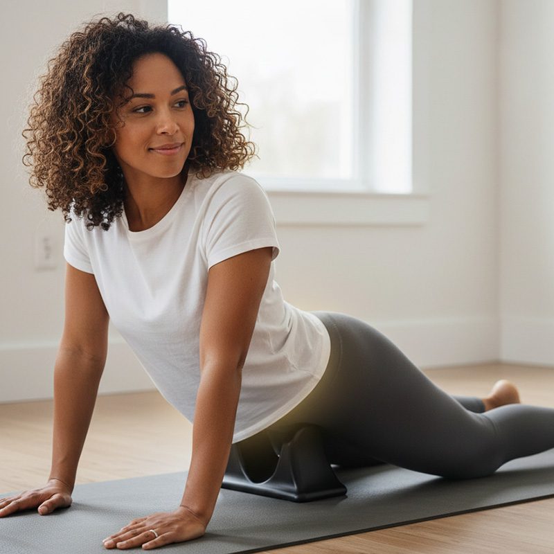 woman releasing her hips and psoas