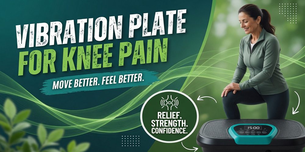 Can a vibration plate help knee pain? Real science, exact safe settings, 4–8 week protocol + how to combine with braces & heat. Start safely.