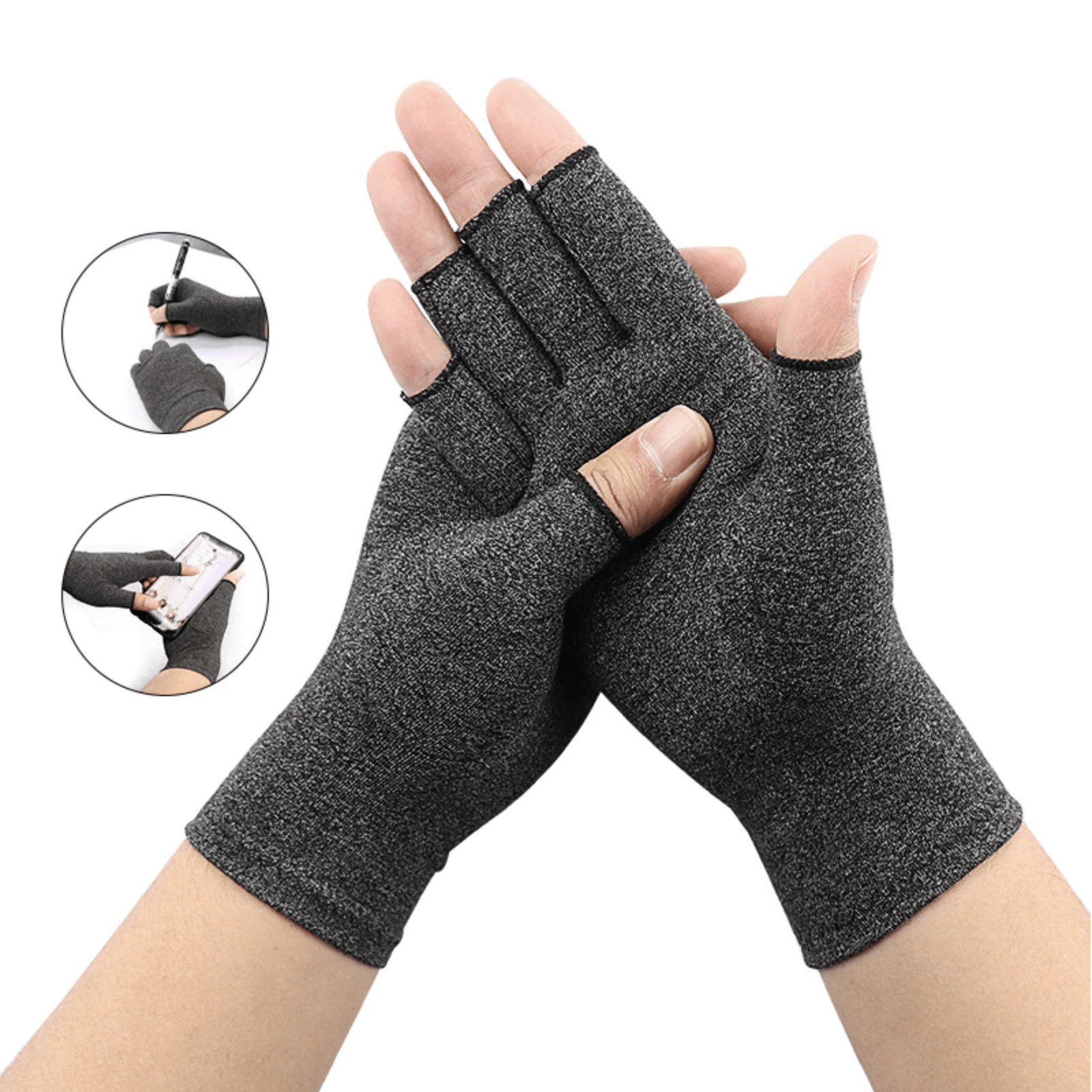 compression gloves for arthritis black