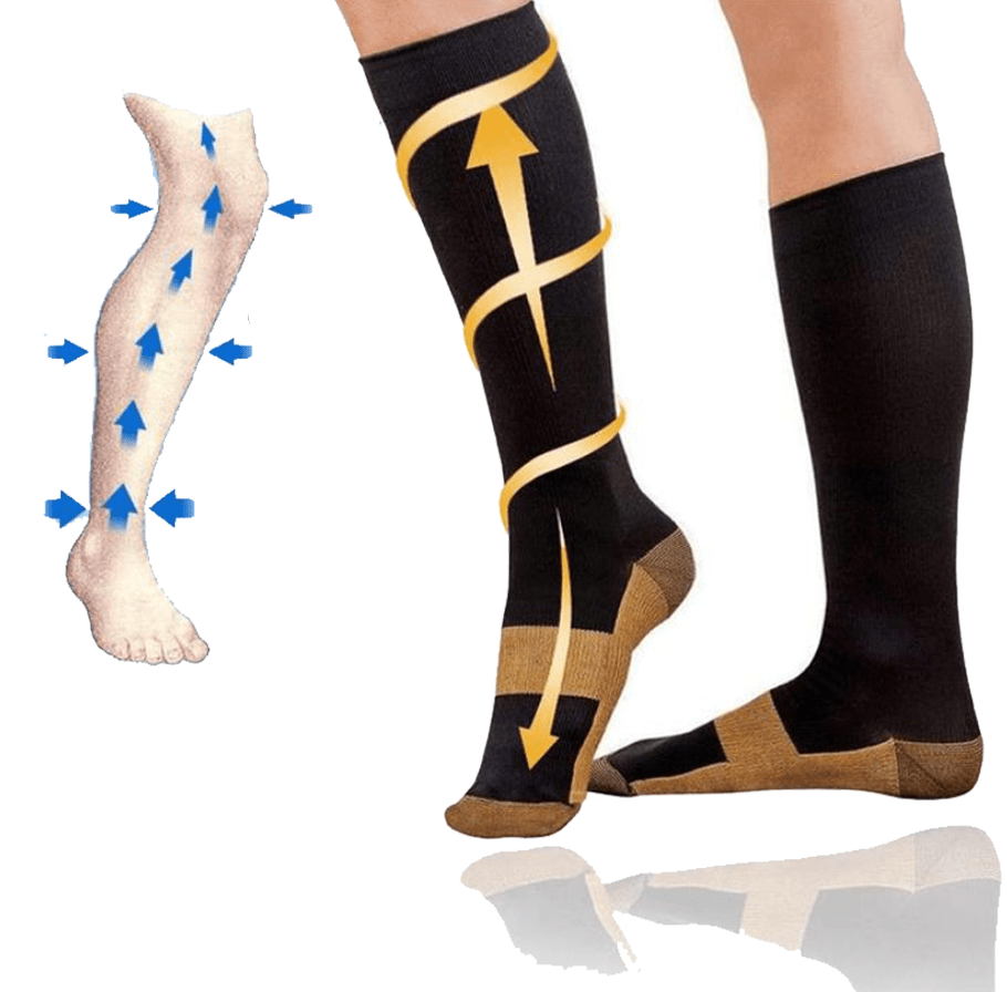 Copper Compression Socks | Anti-microbial material | Baron Active