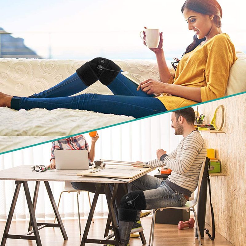 heat therapy knee pad ankle calf thigh wrist cold therapy usb charging lifestyle image